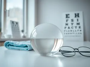 Stylowe okulary korekcyjne leżące na otwartej książce w przytulnym, domowym wnętrzu.